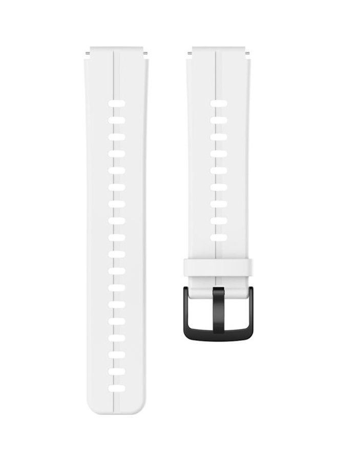 NIBEMINENT Silicone Replacement Strap Watchband For Huawei TalkBand B6 White - Image 2