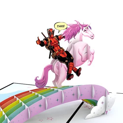 Lovepop Pop-Up Marvel Card - Birthday 3D Deadpool Greeting Card for Boys, Men, Son, Brother - 5" x 7" Card - Note Card & Envelope Included - Image 1