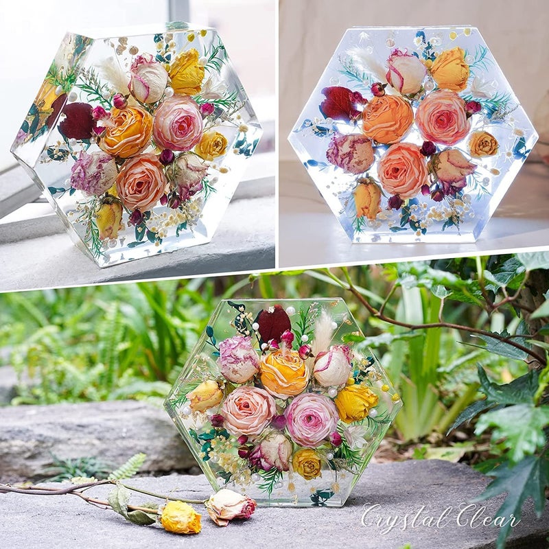 SNOOGG® مجموعة من 1 قوالب سيليكون بشكل سداسي عميق لفن الراتنج، DIY، الصب، صنع الحوامل، تزيين المنزل، حصيرة الكوب والمزيد .. - Image 2