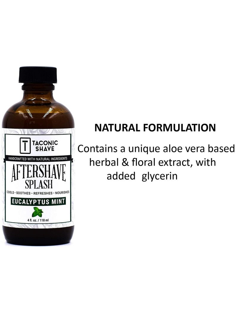 taconic shave Taconic Shave, Natural Aftershave Splash 4oz Eucalyptus Mint Skin Cooling, Refreshing and Moisturizin, | Artisan Made in the USA  - Image 2
