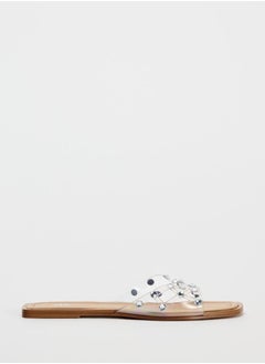 Zara Flat vinyl sandals with rhinestones  - Image 1