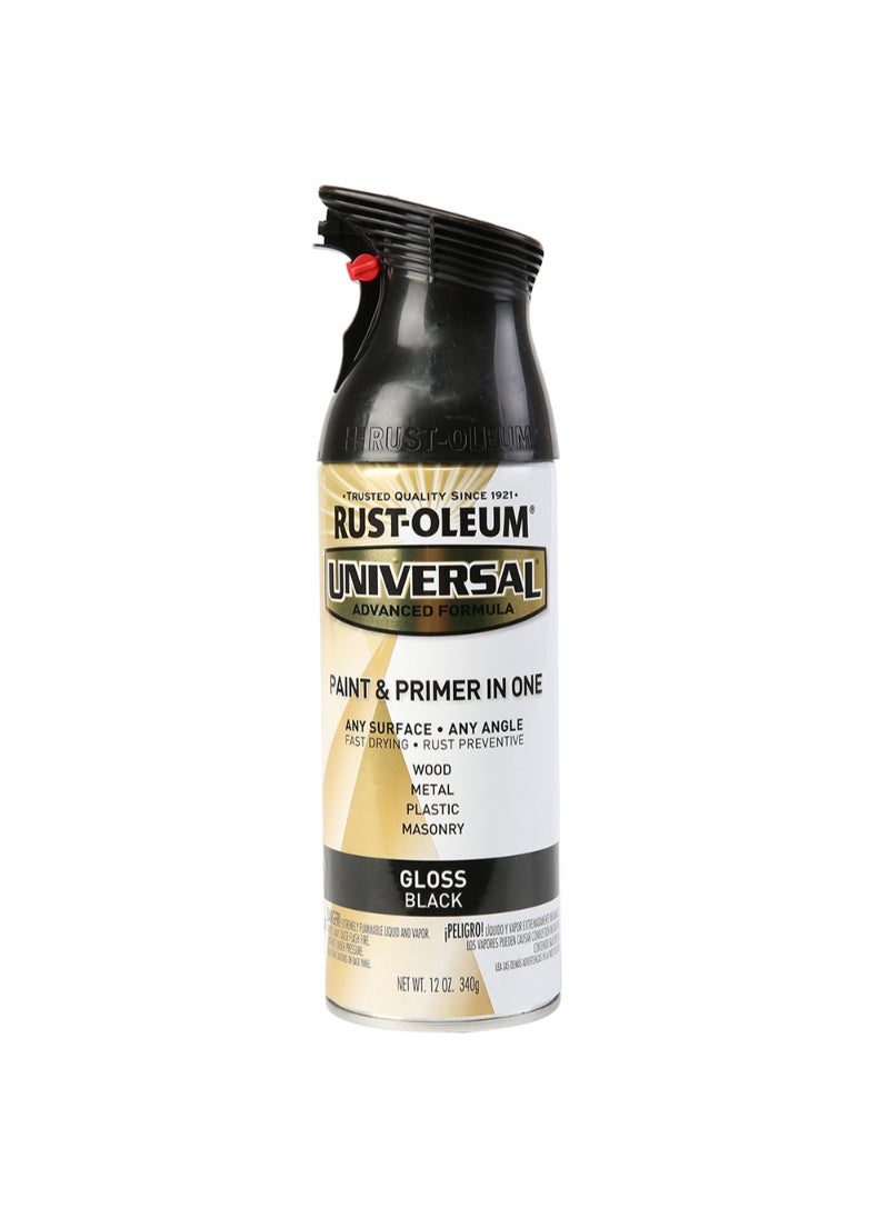 RUST-OLEUM Rustoleum Universal Gloss Spray Paint (354.8 ml, Black) 