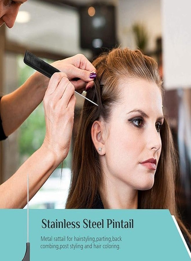 MKSL ® Hair Styling Combo Pack - 10 PCS Brush + Paddle Brush + B.R Comb, Empathetic , Hair Brush Comb for Wet, Dry, Curly and Straight Hair (Black) for Women & Men : Ideal for all hair types, this hair comb set includes a paddle hair brush , a roller comb , and a tail comb for hair styling, - Image 5