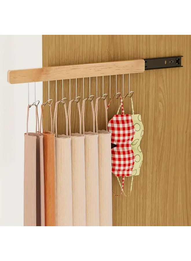 Sliding Closet Hanger 8 Buckle Hooks Belts Scarves Left Extension - Image 2