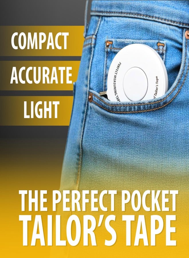 Perfect Measuring Tape - Premium Retractable Tailor’s Tape Measure & Crafters Tape - 80″ / 2m - Pocket Sized Fractional Inch & Metric Tape Measure for Fabric, Body, and Sewing Measurements - Image 2