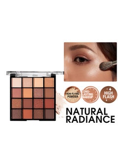 Daisy 16 Colors Limited Edition Matte Pearlescent Sequins Eyeshadow Palette Copper Spice,Contour+Highlight+blush 3 in 1Form Contouring Palette  - Image 2