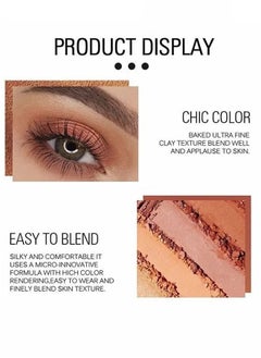 Daisy 16 Colors Limited Edition Matte Pearlescent Sequins Eyeshadow Palette Copper Spice,Contour+Highlight+blush 3 in 1Form Contouring Palette  - Image 4