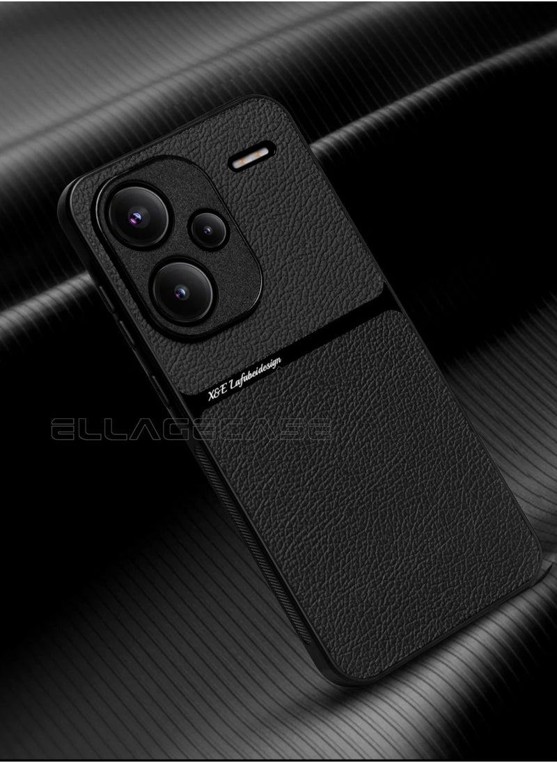 ELLAGECASE Business Class Case for Xiaomi Redmi Note 13 Pro Plus 5G, Ultra-Thin, Built-in Magnetic Plate, Wireless Charging, Shockproof, Full Camera Lens Protection  - Image 4