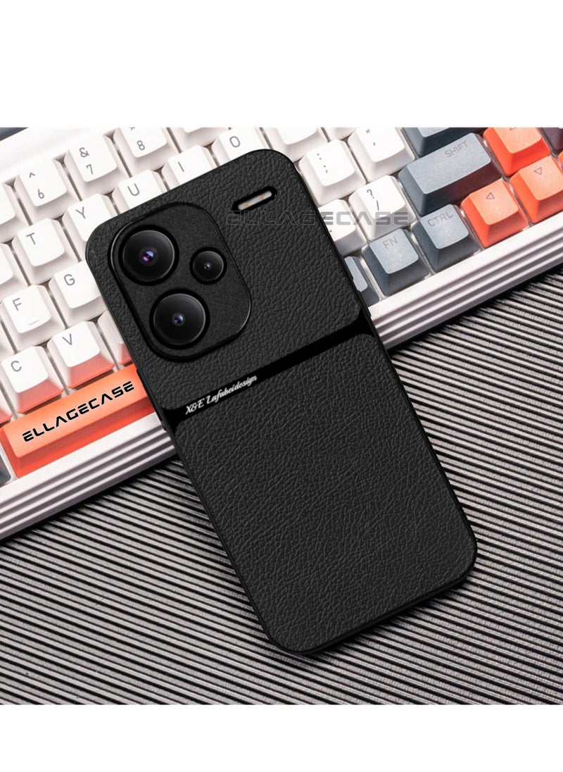 ELLAGECASE Business Class Case for Xiaomi Redmi Note 13 Pro Plus 5G, Ultra-Thin, Built-in Magnetic Plate, Wireless Charging, Shockproof, Full Camera Lens Protection  - Image 5