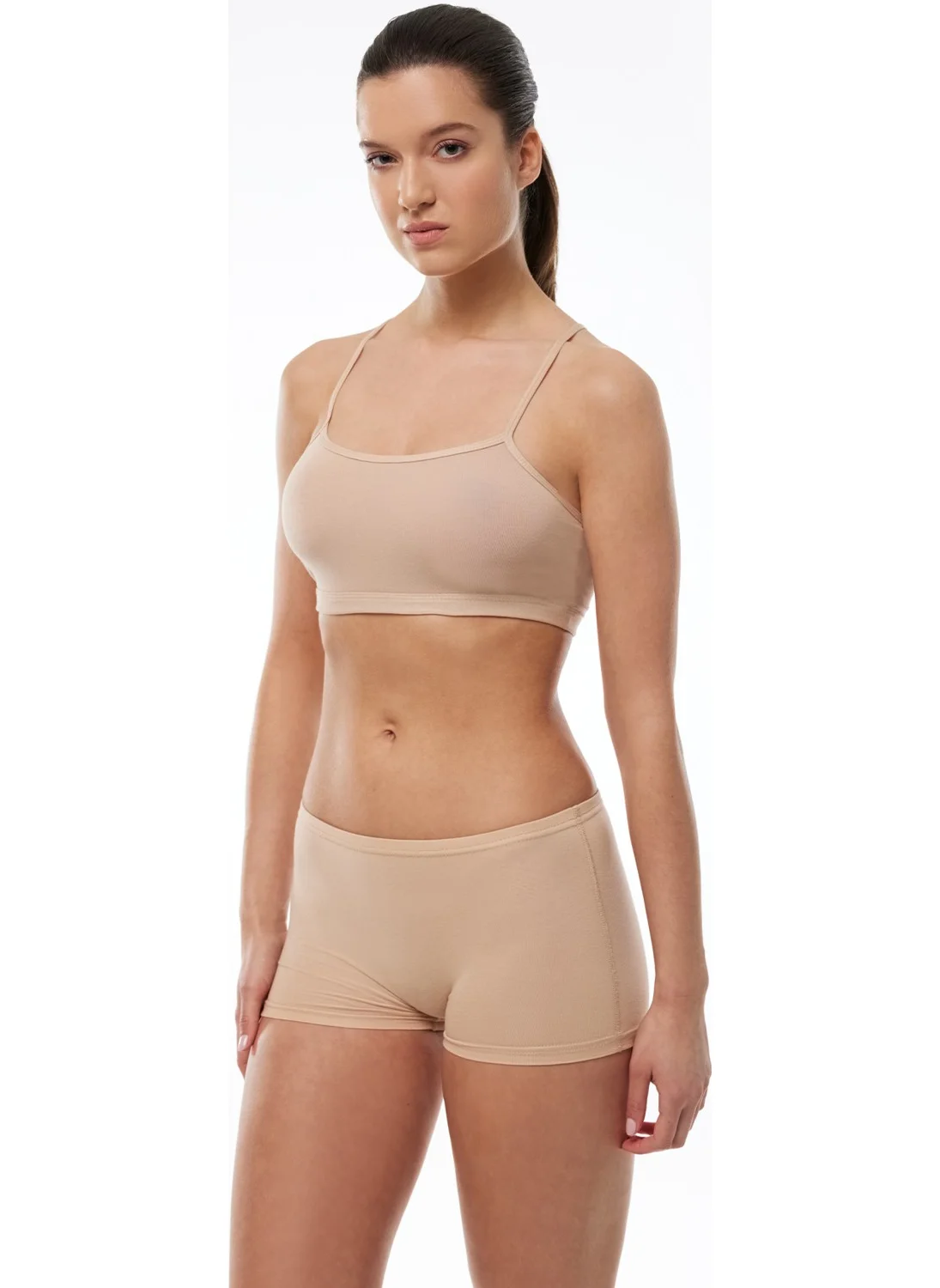 مالابادي Women 2 Pack Skin Color Modal Short Tights Boxer 109 2M109