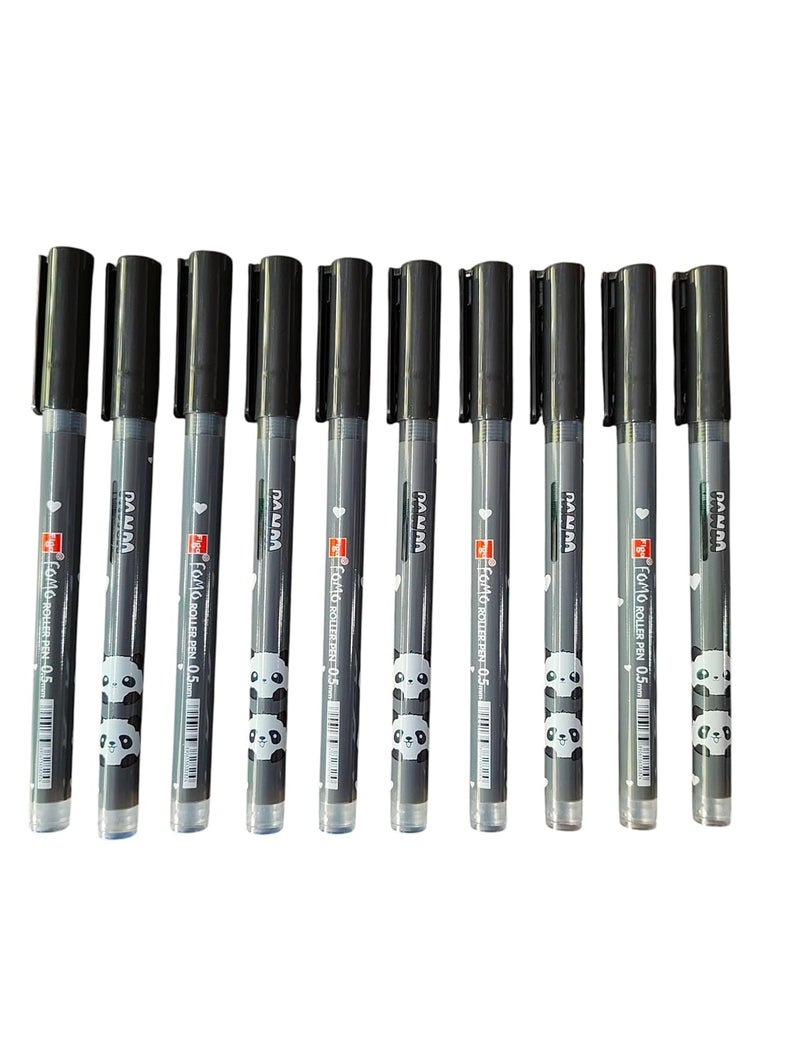 FiGo Panda Liquid Roller pen (Pack of 20) (Black) - Image 1