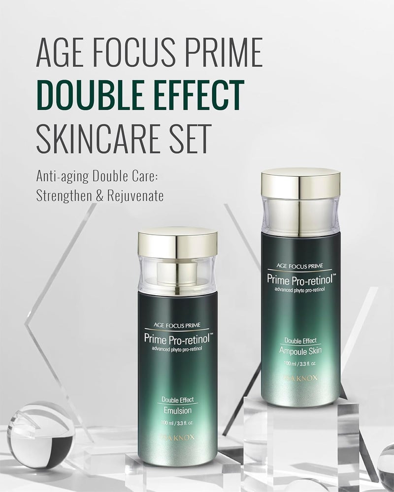 Isa Knox مجموعة العناية بالبشرة ISA KNOX Age Focus Prime Double Effect الخاصة 85 أونصة سائلة للعناية بالبشرة الكورية للترطيب والتFirming والتغذية مع Prime ProRetinol و Phyto DNA و Phyto ProRetinol - Image 2