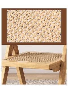 LANNY Jeffcoco Furniture Solid Wood Armchair - Premium Slatted Wooden Chair for Indoor & Outdoor Use in Garden, Dining Room, or Patio (1PC) - All-Weather Teak/Rattan Design  - Image 3
