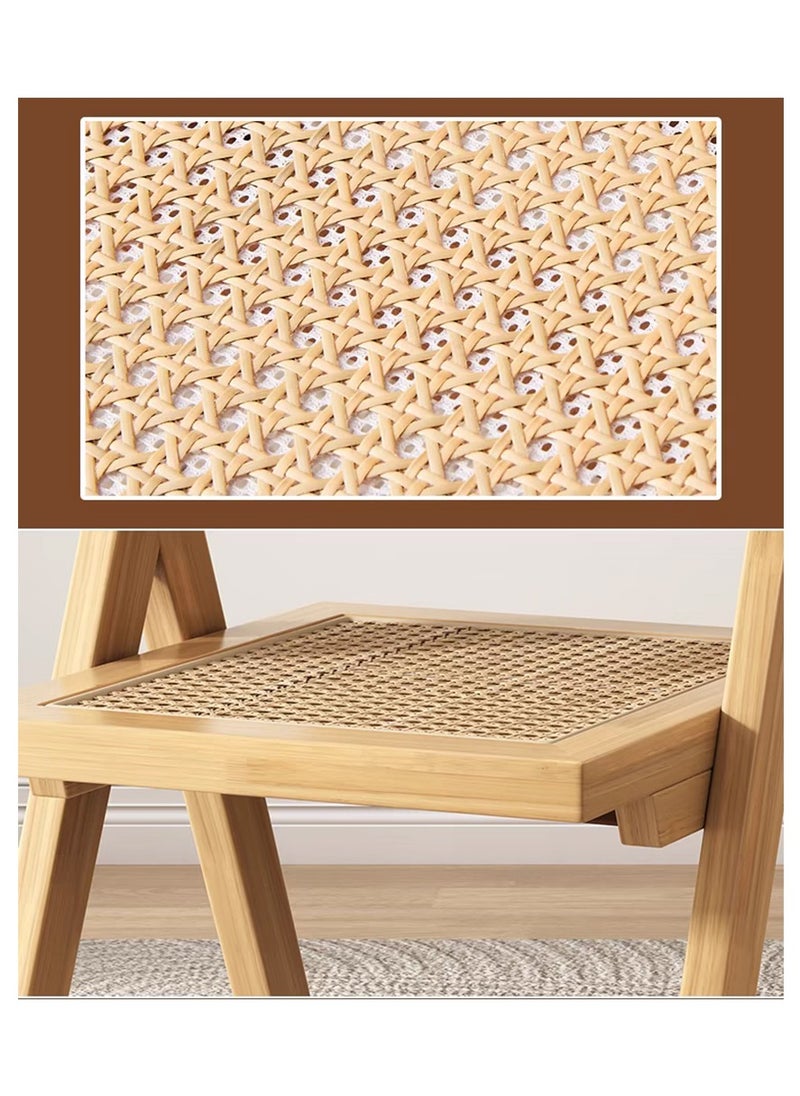 LANNY - Jeffcoco Furniture Solid Wood Armchair - Premium Slatted Wooden Chair for Indoor & Outdoor Use in Garden, Dining Room, or Patio (1PC) - All-Weather Teak/Rattan Design - Image 1