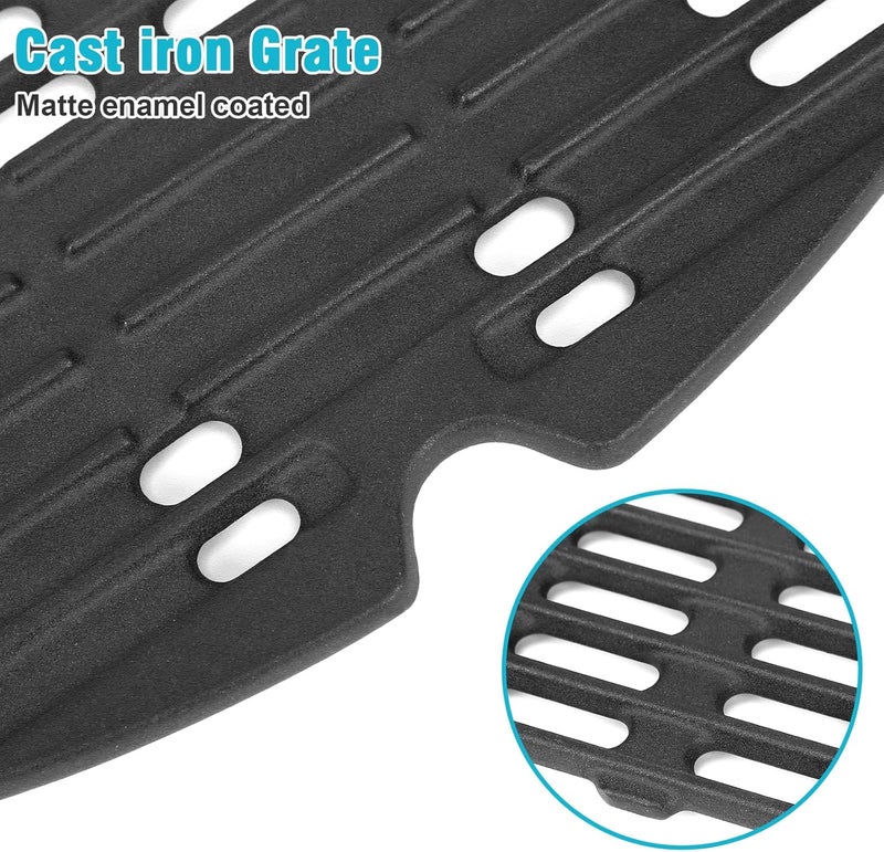 GRISUN 2 x Cast Iron Cooking Grate 12.75" x 8.5" (7644) for Weber Q100, Q120, Q1000, Q1200, Q1400 Gas Grills, Replacement Parts & Accessories - Image 4