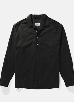 American Eagle Long-Sleeve Linen-Blend Popover Shirt  - Image 4