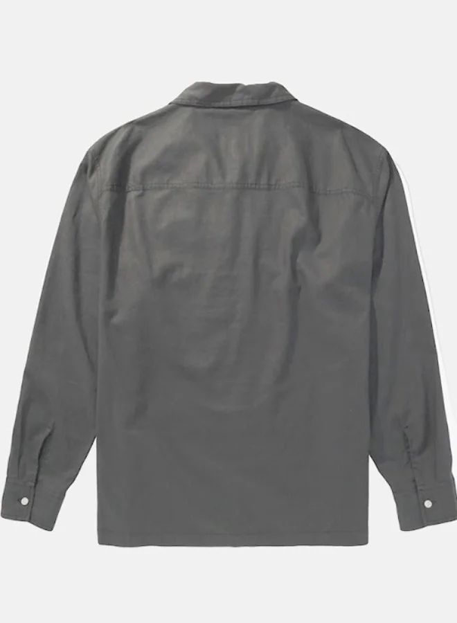 American Eagle Long-Sleeve Linen-Blend Popover Shirt