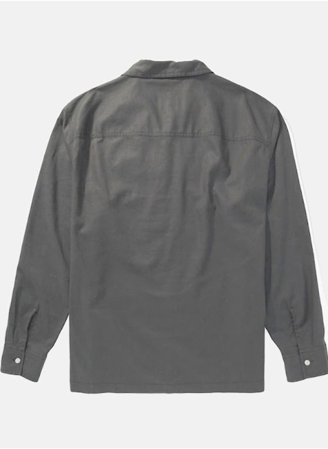 American Eagle Long-Sleeve Linen-Blend Popover Shirt  - Image 4