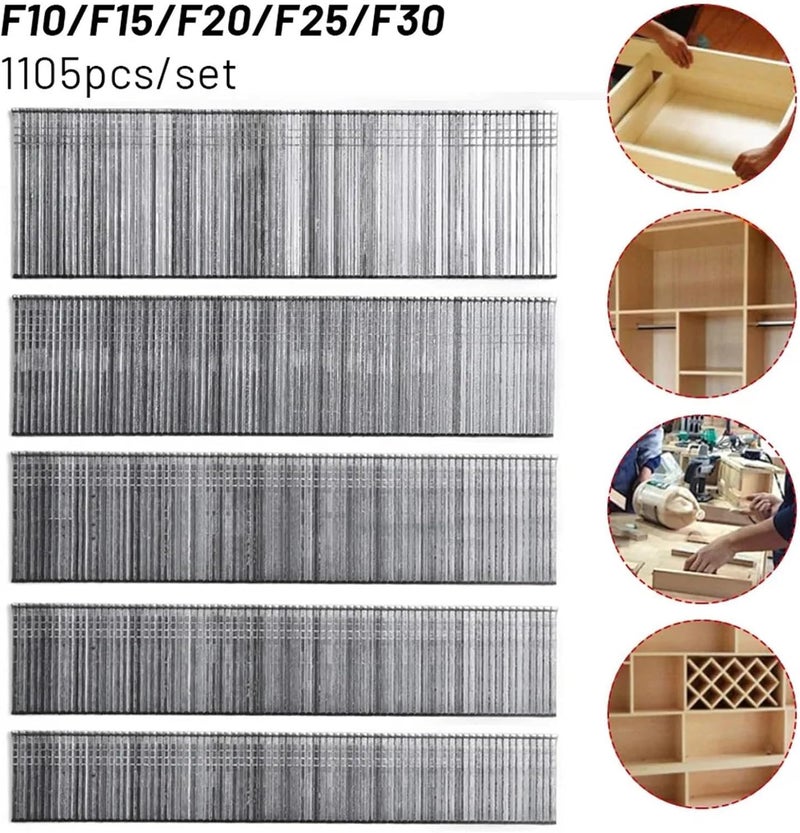 توفير المخزون طوال العام دبابيس مسدس المسامير الكهربائية 3315 قطعة من نوع F15/F10 مسامير مستقيمة للأعمال المنزلية DIY / البستنة / النجارة من الفولاذ المقاوم للصدأ (F15) Treated anti-rust metal - Image 3