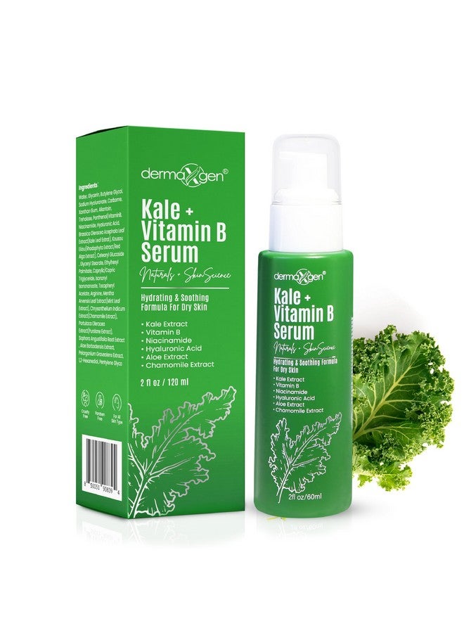 dermaxgen Soothing Skin Care Serum - Kale And Vitamin B Serum - Brightening Serum For All Skin Types - Hydrating Serum With Niacinamide, Hyaluronic Acid - Facial Serum Unclogs Pores, Combats Dryness - Image 1