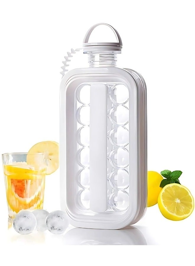 Summer Ice Ball Mold 2-in-1 Ice Cube Maker Water Bottle Ball Making Mould with Leakproof Cap Home Tool Kitchen Tools  - Image 1