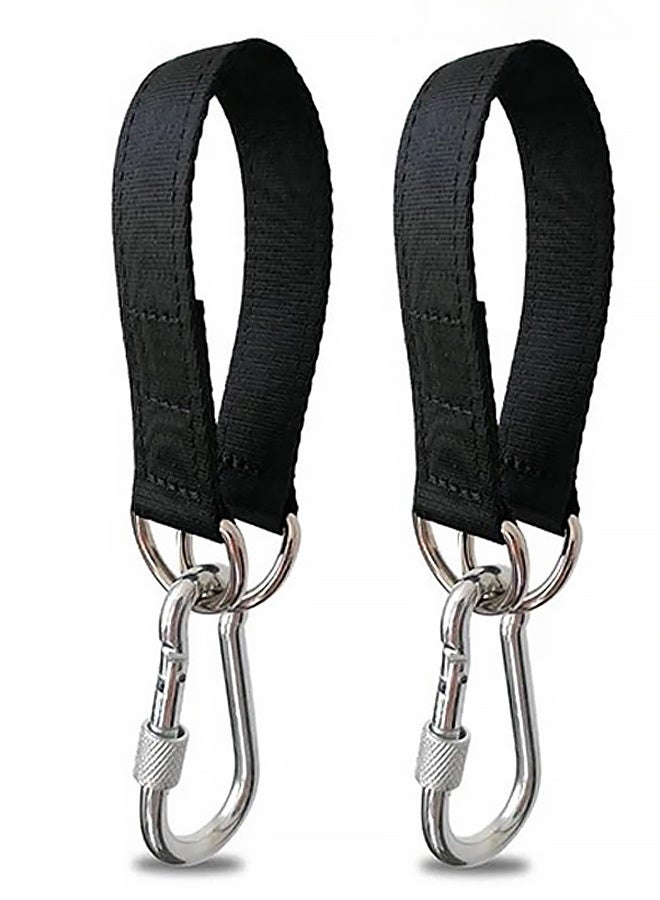 2 Pack Tree Swing Straps Hanging Kit,Duty Belt with Safer Lock Snap Hook Clip Carabiner Connector for Hammock Punching Bag Swings Chair Seat Gym Bar Handle Cable Outdoor - Image 1