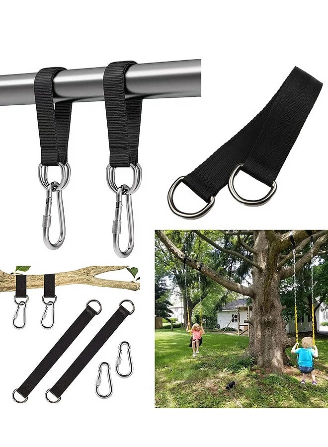 2 Pack Tree Swing Straps Hanging Kit,Duty Belt with Safer Lock Snap Hook Clip Carabiner Connector for Hammock Punching Bag Swings Chair Seat Gym Bar Handle Cable Outdoor - Image 5