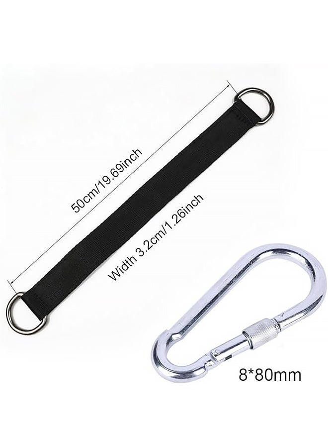 2 Pack Tree Swing Straps Hanging Kit,Duty Belt with Safer Lock Snap Hook Clip Carabiner Connector for Hammock Punching Bag Swings Chair Seat Gym Bar Handle Cable Outdoor - Image 2