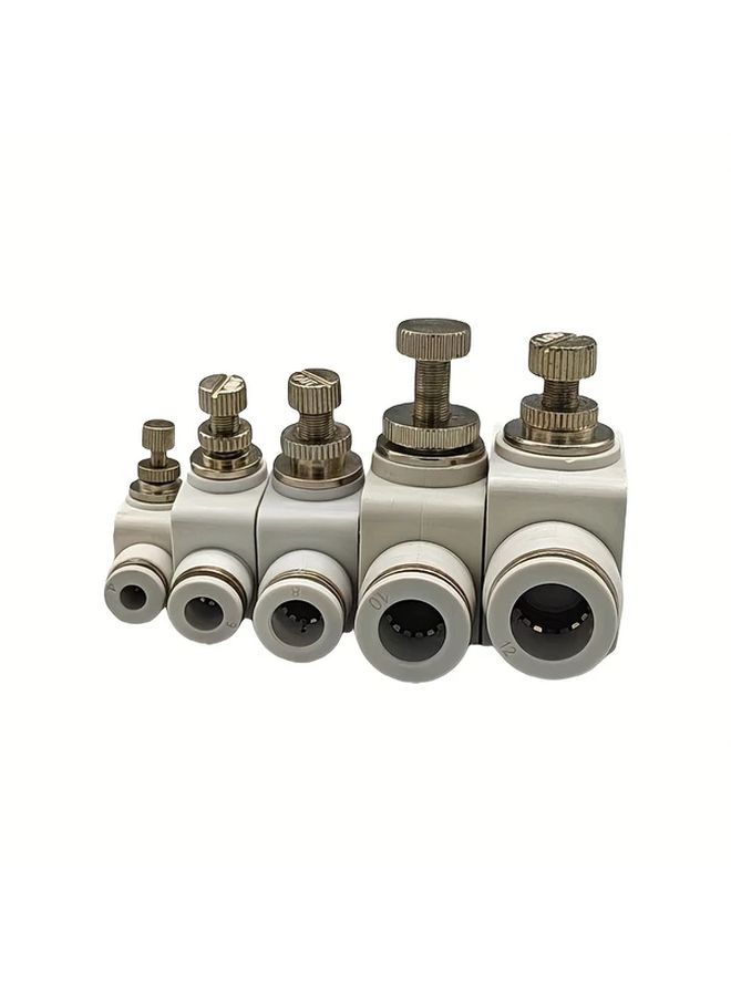 SA 12mm Pneumatic Throttle Control Valve 3PCS Brass Connector Push On Plastic Hose For Air Flow Control - Image 3
