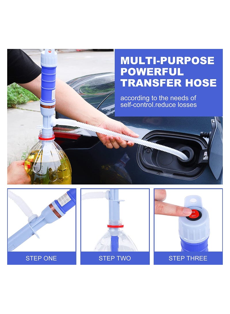 SYOSI 2 PCS Portable Electric Pump Battery Powered Electric Oil Pump Siphon Liquid Transfer Pump Portable HandHeld Pump Power Water Transfer Pumps for Fuel Gas Liquid Diesel Fish Tank  - Image 3