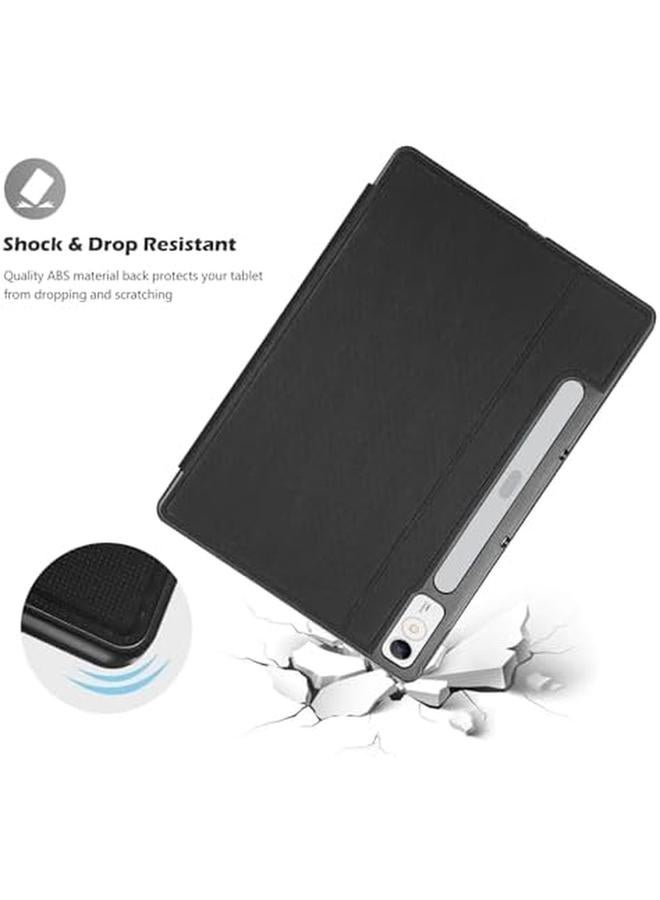 Procases Cover For Lenovo Tab P12 12.7 Inch 2023 Case Tb370Fu With Pen Holder Slim Folio Case Protective Hard Shell Lightweight Stand Smart Cover For 12.7 Inch Lenovo Tab P12 2023 Black - Image 5