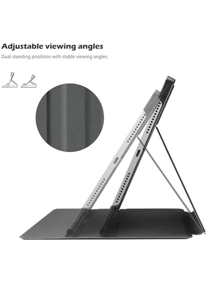 Procases Cover For Lenovo Tab P12 12.7 Inch 2023 Case Tb370Fu With Pen Holder Slim Folio Case Protective Hard Shell Lightweight Stand Smart Cover For 12.7 Inch Lenovo Tab P12 2023 Black - Image 2