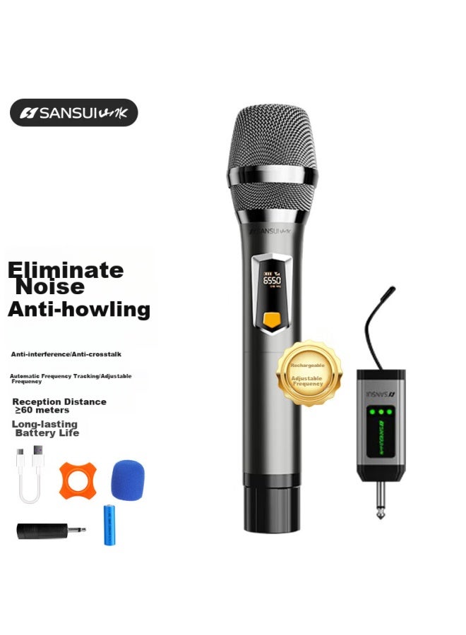 Sansui Wireless Microphone System With Anti-howl Connection For Home, Outdoor, Host, Meeting And Teaching, Universal All-purpose Microphone K39 One-to - Image 1