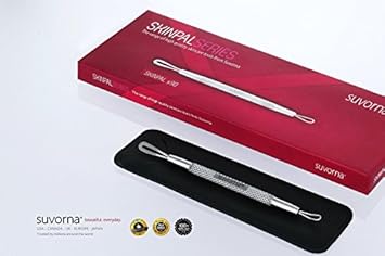 Suvorna whitehead remover tool blackhead remover tool comedone extractor tool milia remover tool acne removal tool pimple popper spot remover tool black head remover for face and cyst remover - Image 5