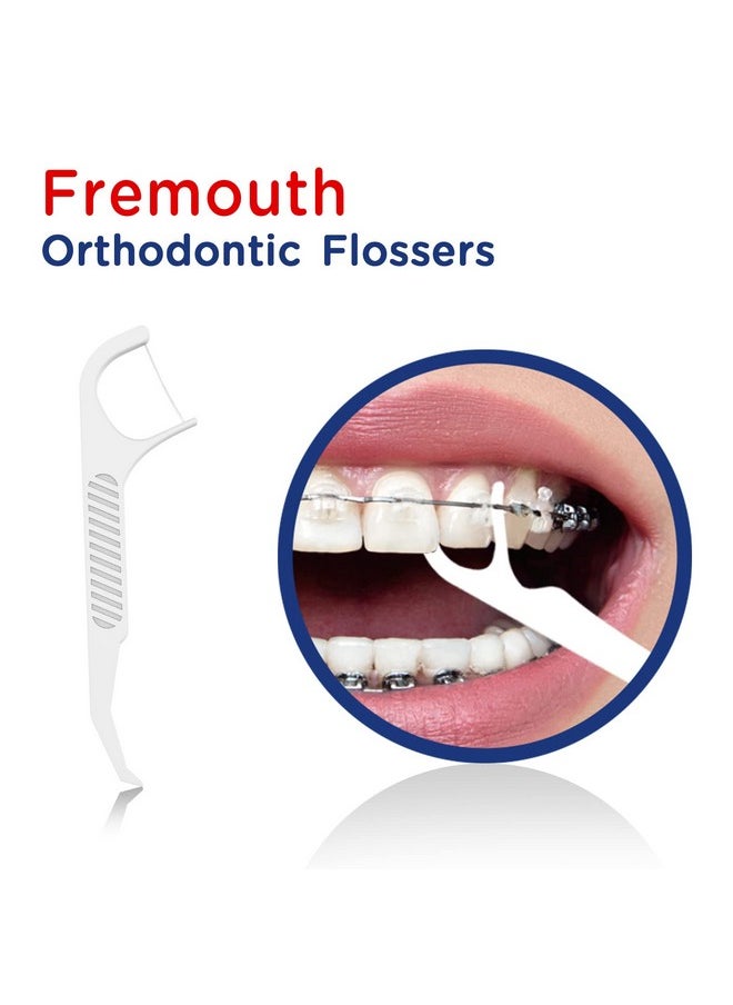 Fremouth Upgraded Orthodontic Flossers For Bracesortho Dental Floss Picks 100 Count (Pack Of 1)  - Image 2