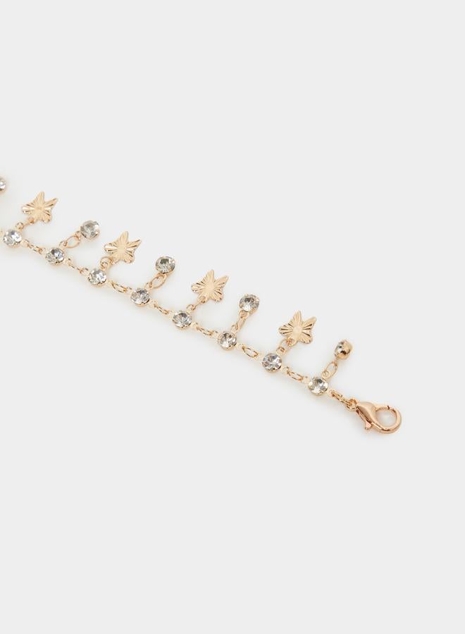 Styli Styli Set of 2 - Faux Crystal Charm Anklet  - Image 3