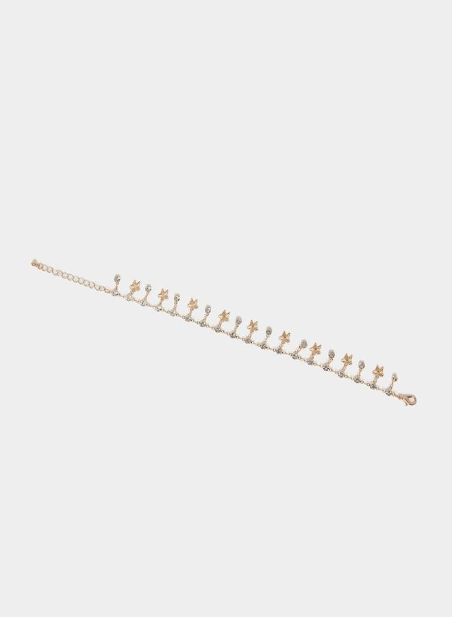 Styli Styli Set of 2 - Faux Crystal Charm Anklet  - Image 2