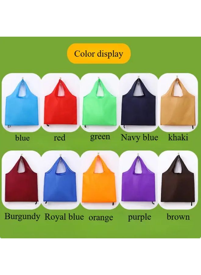 Random Color 2pcs Heavy Duty Reusable Foldable Shopping Totes Reinforced Handles - Image 5