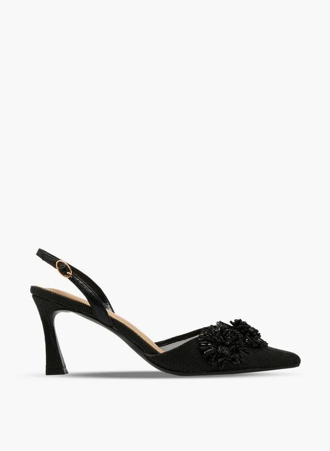Flora Bella By Shoexpress  Women Floral Embellished Flared Heel Sandals for Women | Best Price UAE