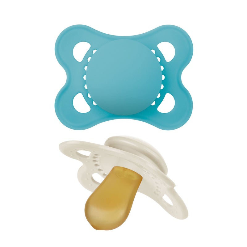 MAM Original Latex Pacifiers Binky Pacifier for 06 Months Natural Rubber Nipple Made from BioCircular Materials Easy to Clean with Sterilizer Case 2 Count Binkies