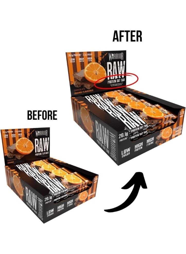 Warrior Raw Protein Flapjack Chocolate Orange 12 x 75g - Image 4