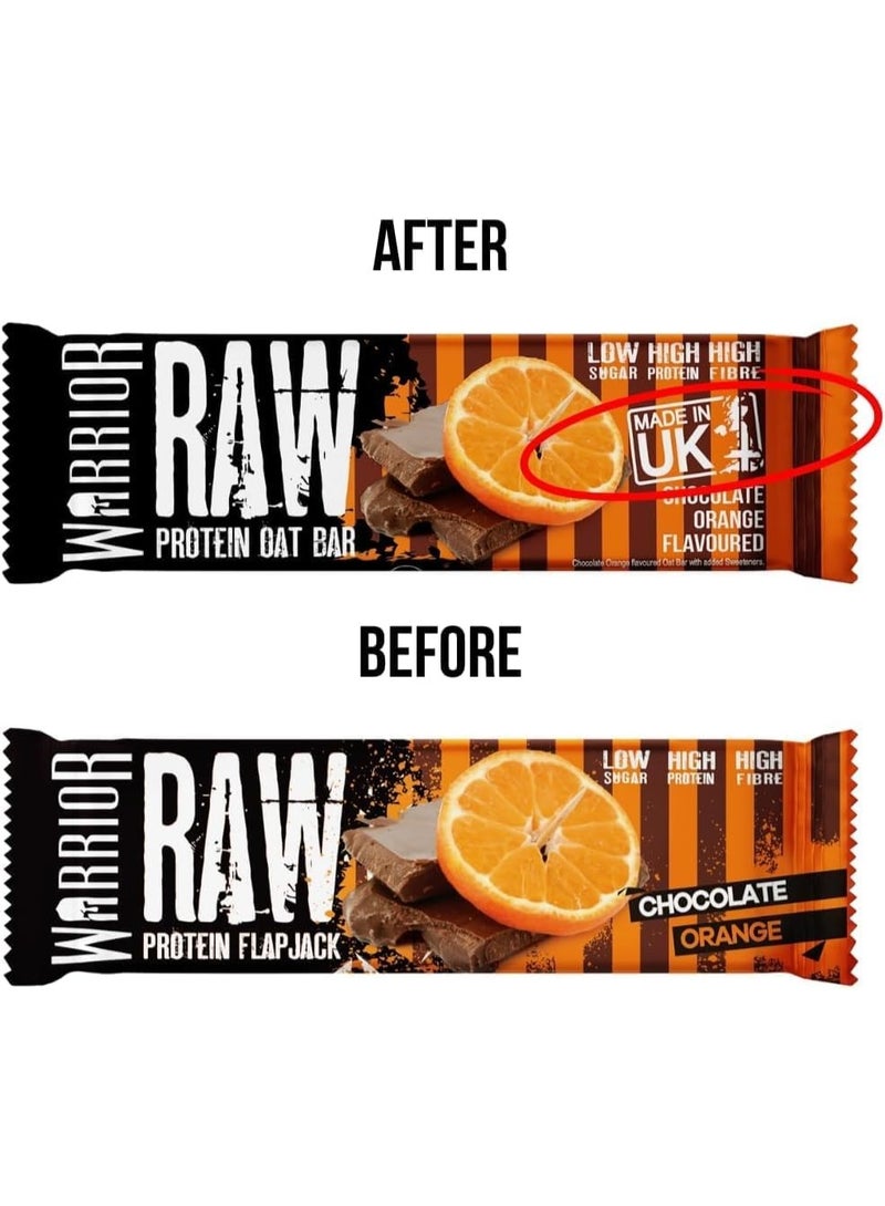 Warrior Raw Protein Flapjack Chocolate Orange 12 x 75g - Image 5