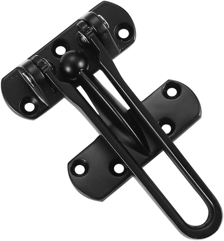 سلسلة أمان ثقيلة من سبيكة الزنك لقفل باب الحماية، آمنة للأطفال، باللون الأسود - Image 1