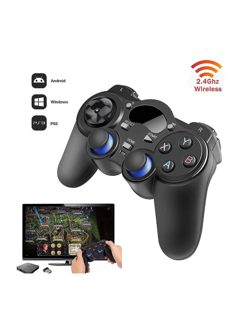 Gamepad, Gaming Controller Gamepad, for PC/Laptop Computer (Windows XP/7/8/10)  PS3  Android  Steam, 12 Function Keys, Support 2 Handles (Black) - Image 3