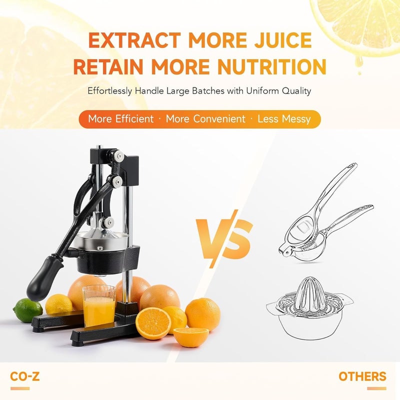 M MCIRCO M MCIRCO Grade Citrus Juicer Professional Hand Press Metal Juice Squeezer Heavy Duty Orange Lemon Lime Pomegranate  - Image 2