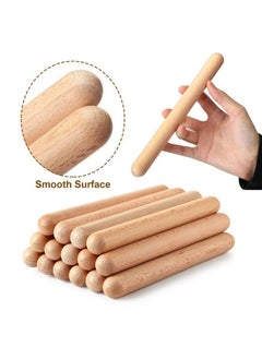 BOAO 20 Pieces Easter Rhythm Sticks For Kids 8 Inch Music Rhythm Sticks With Carry Bag Music Lummi Sticks Classical Wood Claves Musical Percussion Instrument Musical Sticks Classroom Set  - Image 3