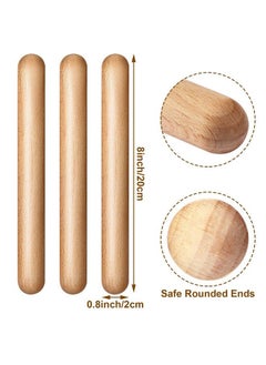 BOAO 20 Pieces Easter Rhythm Sticks For Kids 8 Inch Music Rhythm Sticks With Carry Bag Music Lummi Sticks Classical Wood Claves Musical Percussion Instrument Musical Sticks Classroom Set  - Image 4