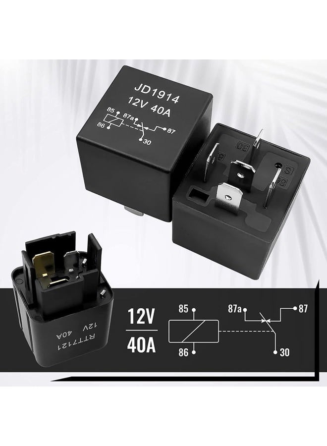 Gebildet 12V Fuse and Relay Box with 5pcs 5-Pin JD1914 40A Relay and 1pc 4-Pin Relay 6 ATC/ATO Blade Fuse, Universal Waterproof Fuse Relay Box for Automotive Car Truck Marine Boat - Image 5