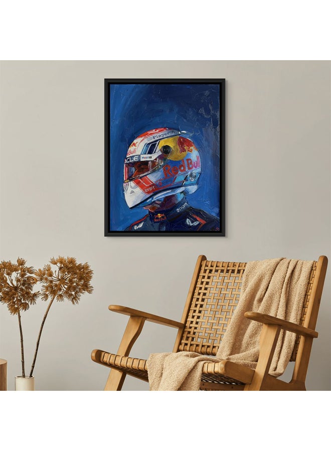 Art Decor Framed Canvas Portrait Print of Red Bull F1 Racing Helmet Art Formula 1 Driver Motorsport Wall Decor for Home Living Room Office - Image 3