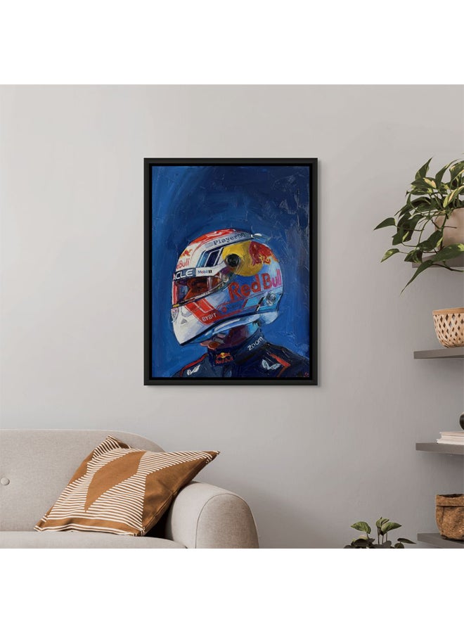 Art Decor Framed Canvas Portrait Print of Red Bull F1 Racing Helmet Art Formula 1 Driver Motorsport Wall Decor for Home Living Room Office - Image 2